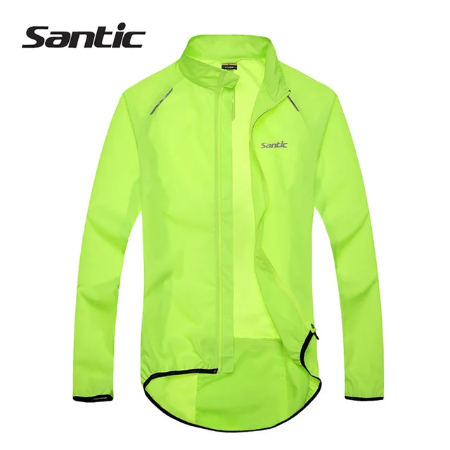 Мужская велосипедная куртка Santic UPF30+ велосипедная дождевая куртка, дождевик с длинным рукавом, ветрозащитная Спортивная одежда для велоспорта