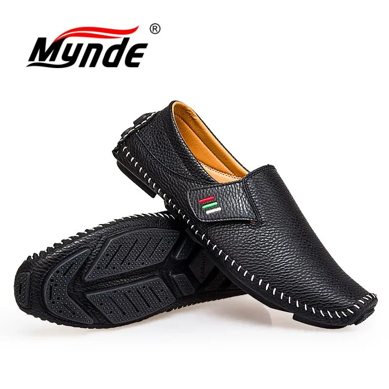 MYNDE New Fashion Moccasins For Men Loafers Summer Walking Breathable Casual Shoes Hook&amploop Driving Boats Flats | Обувь