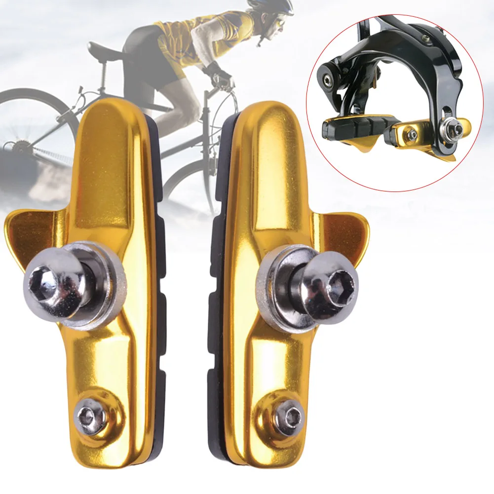 1 Pair Road Bike Folding Bicycle Brake Shoe Durable Rubber C-Brake V-Brake Pad BB55 | Спорт и развлечения