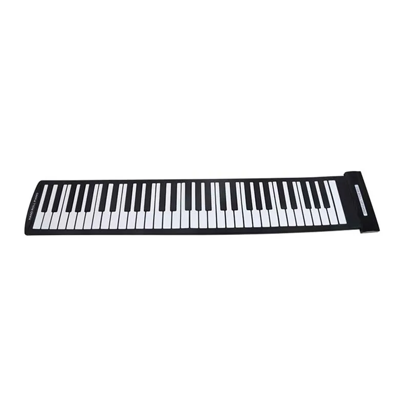 Портативный 61 клавишный гибкий рулон пианино USB MIDI электронная клавиатура ручной