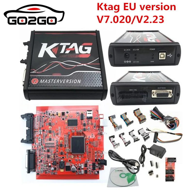 Автомобильный/грузовой программатор KESSV2 KESS V2 V5.017 EU Red V2.47/V2.23 ECM Titanium KTAG V7.020 4 LED Online