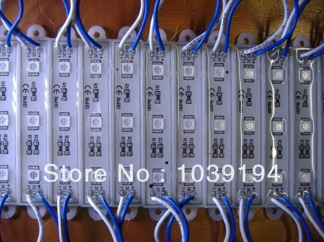 

100 шт., 5050 дюйма, 3 синих СВЕТОДИОДА, IP68DC12V