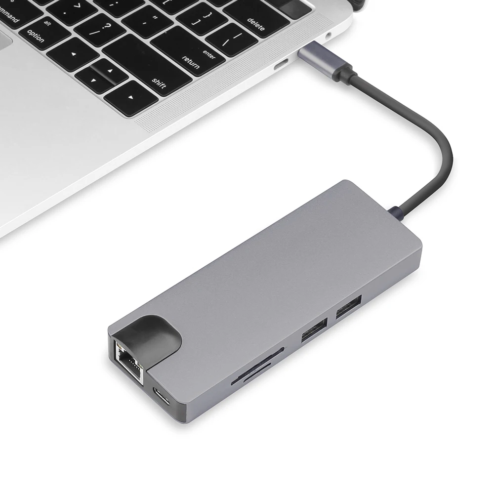 USB концентратор на 3 0 HDMI совместимый слот для SD TF Type C зарядный порт VGA Lan RJ45