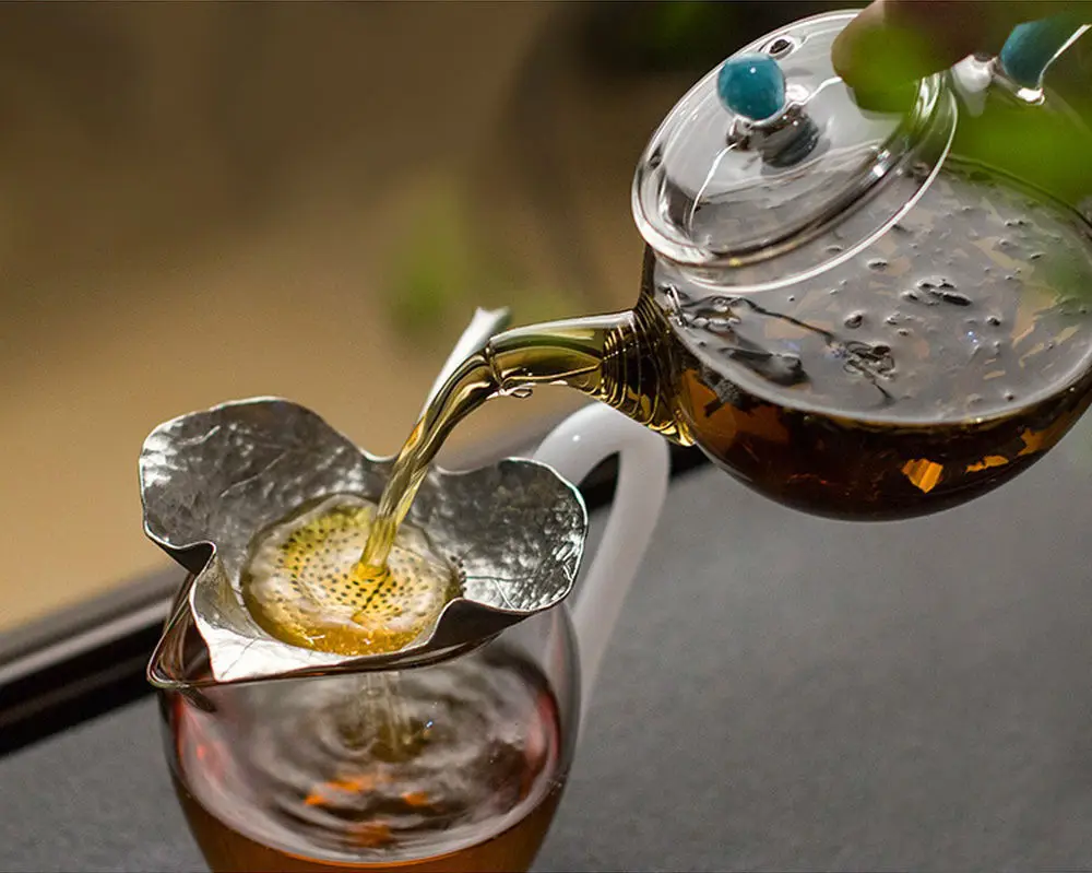 Ручная работа в форме листа чистый жестяной фотофильтр для чая|strainer filter|strainer