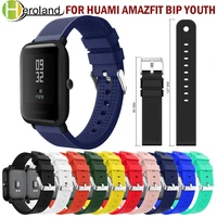 20mm watchband replacement silicone sport for huami amazfit bip youthlite youth band strap for amazfit gts huami band bracelet
