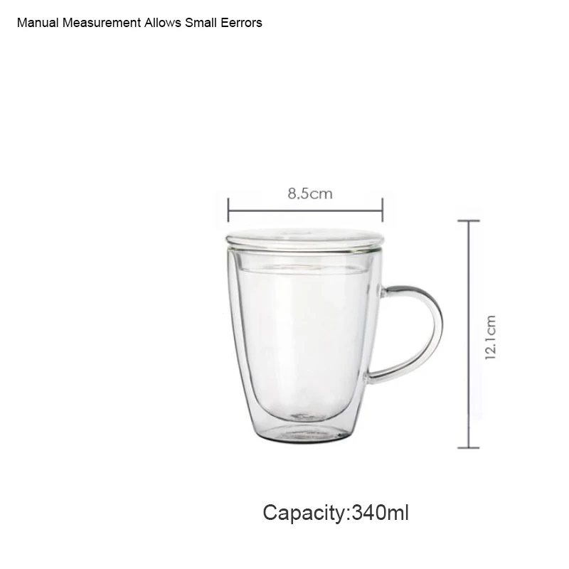 340 мл креативная прозрачная посуда для напитков стеклянная чашка термостойкая