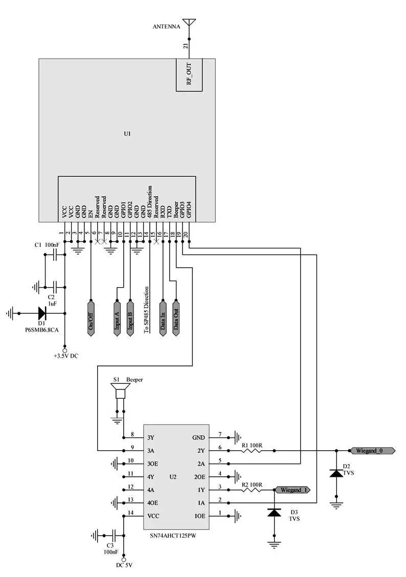 PR9200 короткий диапазон uhf rfid считыватель модуль Встроенная антенна маленький usb