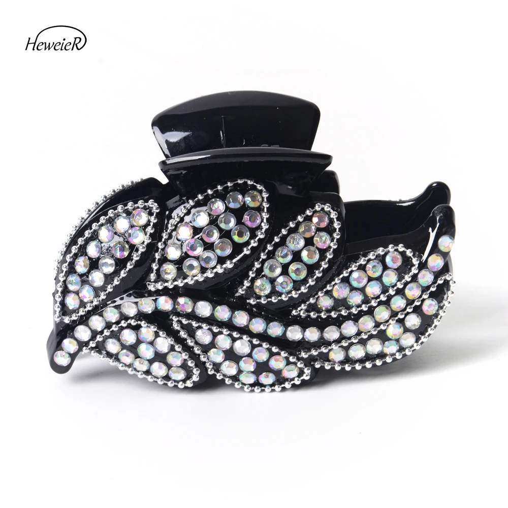 

Большие женские пластиковые заколки для волос, стразы, когти, головные уборы, зажим для волос, аксессуары для шиньонов