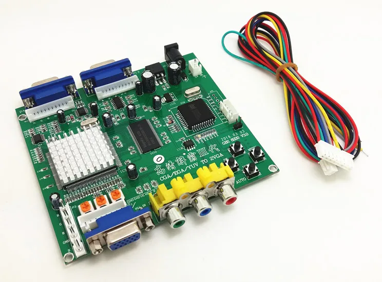 

Конвертер CGA/EGA/YUV на VGA для игровой аркадной машины, 2 выхода VGA