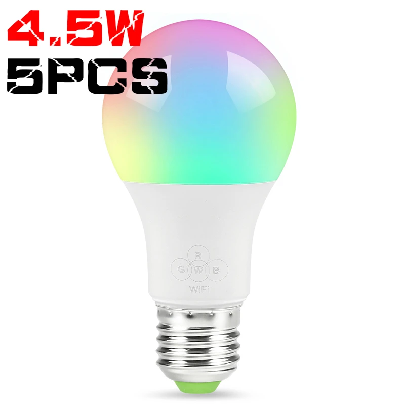 Набор2 Умный дом многоцветный лампочки телефона Wi Fi Голос управление RGB экономии энергии лампа Светодиодная Регулируемая Совместимость Alexa Google дома - Комплект: Набор2