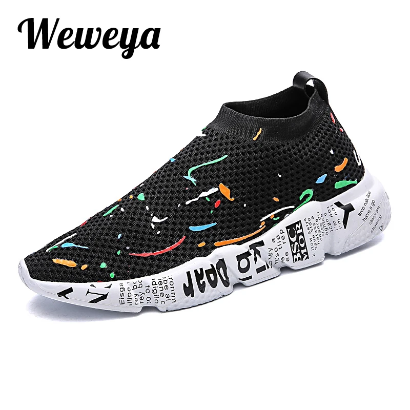 Кроссовки носки Weweya для мужчин и женщин Вулканизированная подошва теннисные