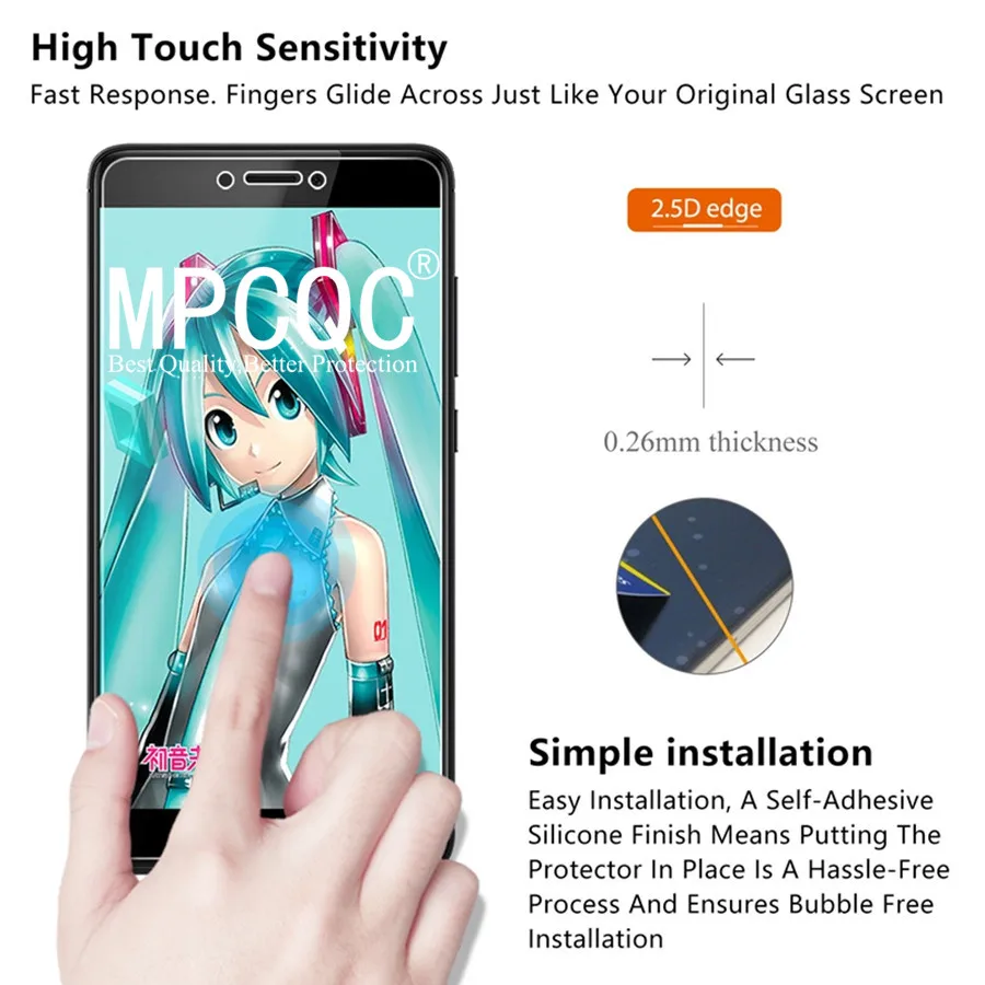 MPCQC закаленное стекло для Xiaomi Mi 8 Защитная пленка экрана 9h 2.5D телефон защитный