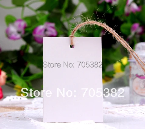 

4.5x6.5cm (with cord) Blank kraft paper Tag gift paper hang tags Bookmark supplies (SS-598)