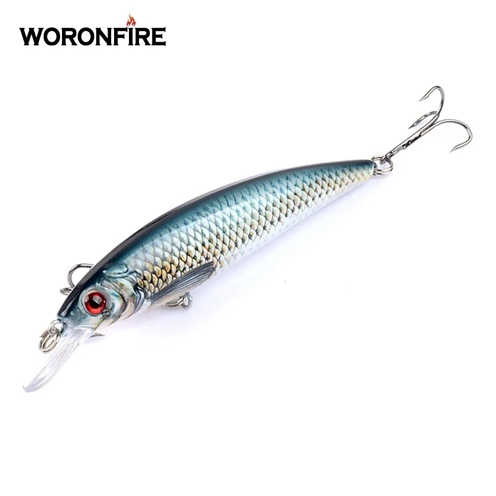 Minnow Fishing Hard Lure Artificial Bait 3D Eyes 11cm 13.4g Wobblers Crankbait Plastic Fish Pesca Isca Bass Trout Pike | Спорт и