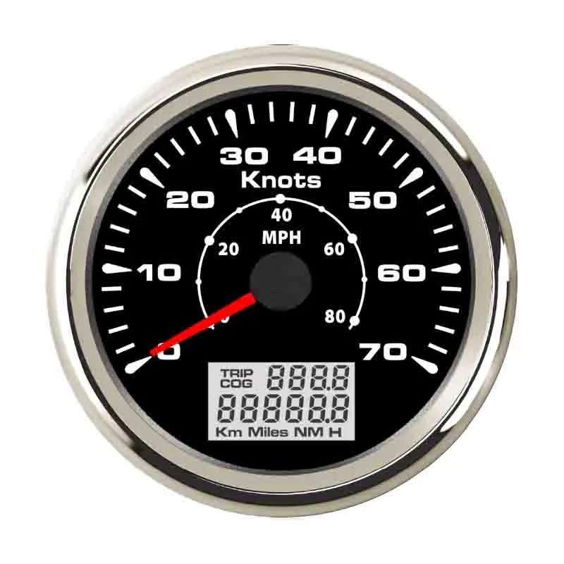

85 мм Универсальный GPS измеритель скорости одометр 0-70 узлов 0-80 миль/ч датчик скорости 9-32 В с курсом пробега