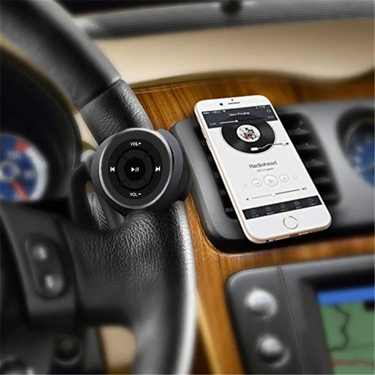 Беспроводной Bluetooth пульт дистанционного управления автомобильный руль мотоцикл велосипед руль медиа кнопка для iPhone для Samsung Android телефон