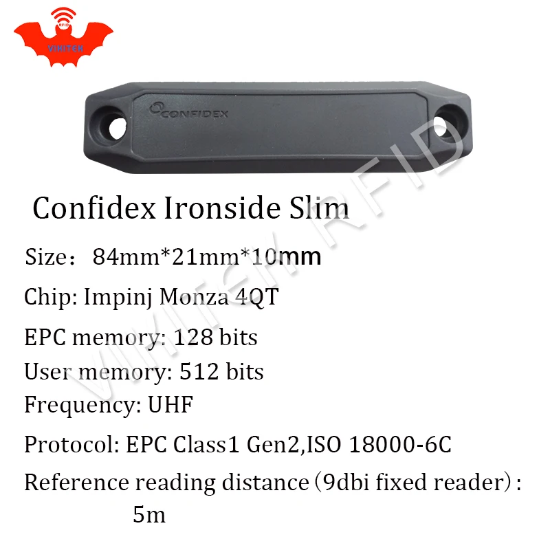 UHF RFID Метка confidex ironside slim 915 м 868 МГц Impinj Monza4QT EPC 5 шт. Бесплатная доставка Прочный ABS