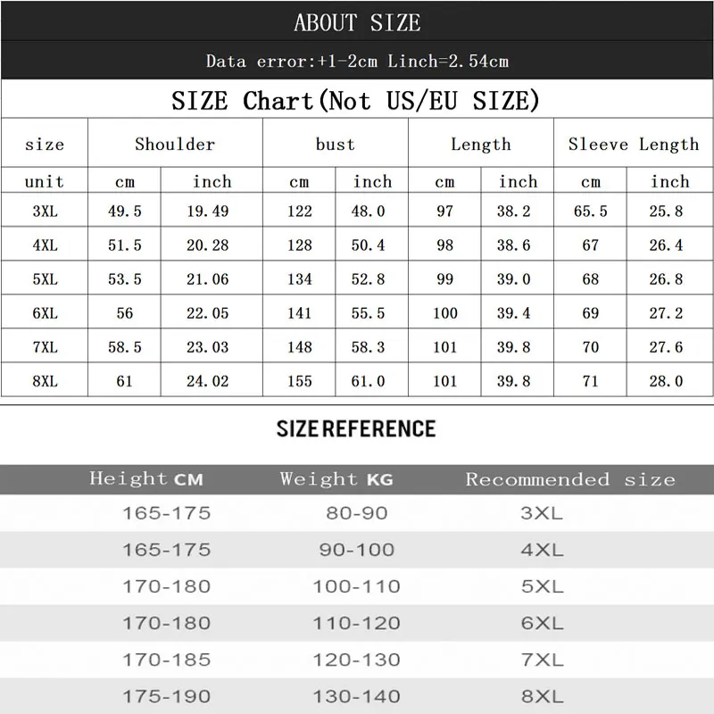 

2018 Winter new Large size Men's Cotton coat Men's Thick Cotton Pad Warm Cotton coat Long Hooded Jacket Size XXXL-7XL 8XL