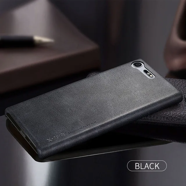 Luxury Vintage PU Leather Back Cover Case For Sony Xperia XZ2/XZ2 Premium Phone Soft edge X-level |