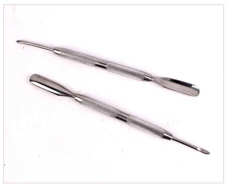 10 шт./лот Очиститель ногтей из нержавеющей стали инструмент для кутикулы Педикюр