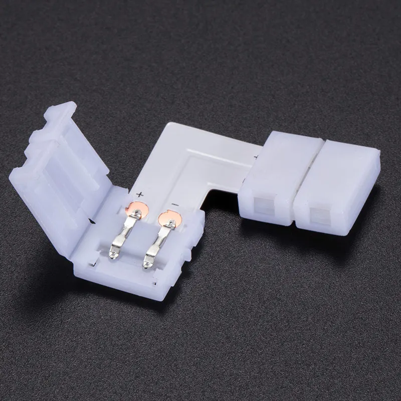 Светодиодный полосы аксессуары RGB/RGBW FPC быстрый разъем 2 4 5 pin-8 10 12 mm под прямым углом футболка женская темно-синяя футболка с Hello рыбы - Цвет: 10mm 2pin L Quick