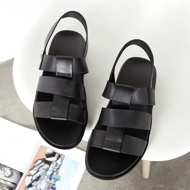 Fotwear/мужские сандалии из кожи с натуральным лицевым покрытием Летняя