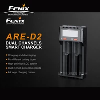 2 in 1 fenix are d2 usb power bank dual channels battery smart charger with lcd screen