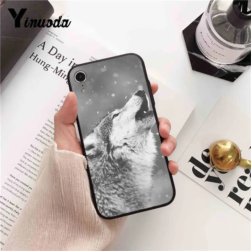 Yinuoda Русская версия Волк тигр Лев Леопард медведь чехол для телефона iPhone 6S 6plus 7 7plus