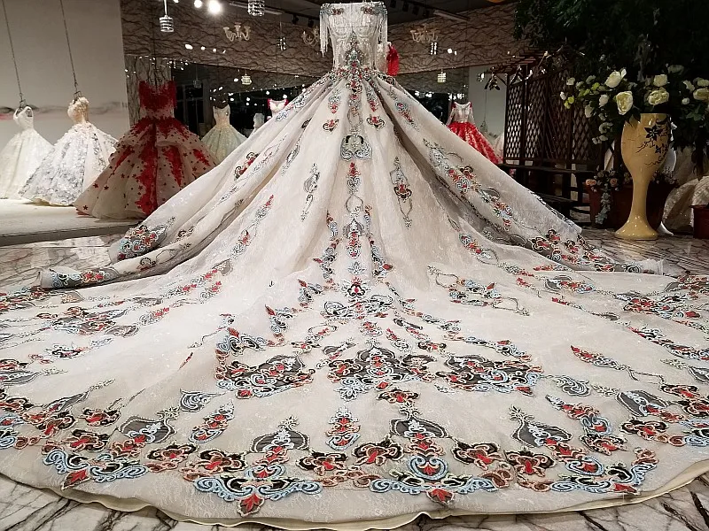 2018 ручная работа расшитое бисером цветное праздничное платье с цветами рукав