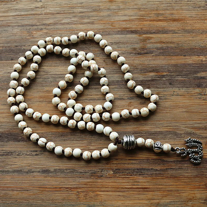 Неэластичный бисер рукоделие 99 шт. 6 мм буддистские Молитвенные Четки ожерелье Mala