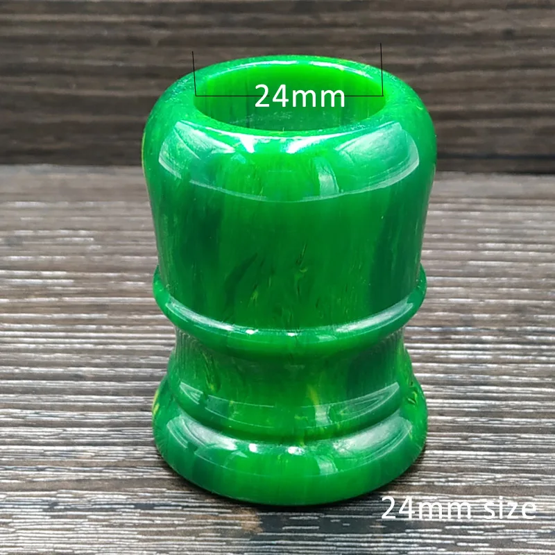 24-nologo DS jade, зеленая бритвенная щетка, ручка с 24 мм/26 мм, полимерная ручка, подходит для барсука, щетка для волос, мужская, сделай сам, щетка, парикмахерский инструмент для бритья - Цвет: 24-nologo