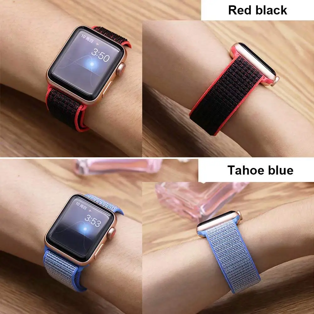 Спортивная петля для apple watch 3 iwatch band 42 мм 38 44 40 нейлоновый браслетный ремешок часов