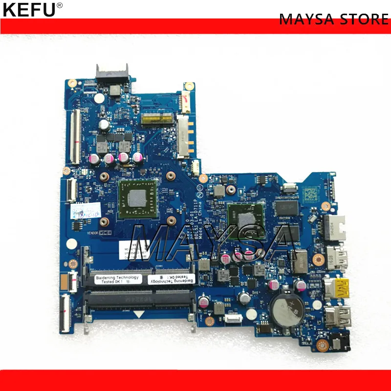 Kefu 854963-601 854963-501 LA-D711P подходит для HP 15-BA серийная материнская плата для ноутбука R7M1-70 4 Гб A8-7410 GPU тестирование Быстрая