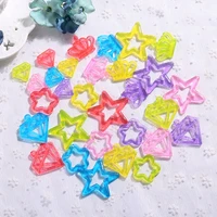 20pcs star charms resin charms necklace pendant keychain charms for diy diy decoration