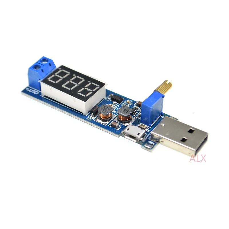 USB A MICRO Φ Регулируемый понижающий регулятор напряжения модуль питания повышающий