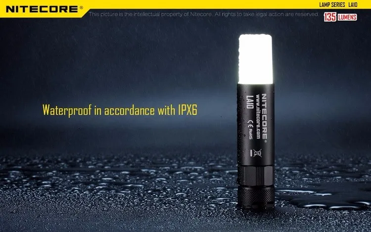 NITECORE LA10 135LMs LA10 CRI 75LMs мини EDC Nichia CREE XP-G2 S3 светодиодный фонарик AA для чтения, уличный фонарь для кемпинга