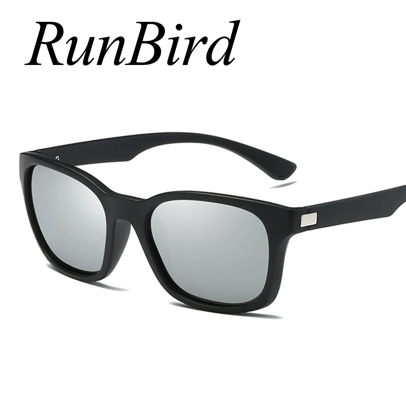 Мужские поляризационные солнцезащитные очки RUNBIRD квадратные для вождения