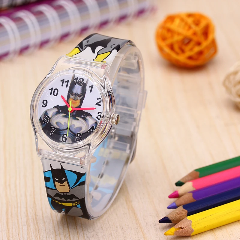 Reloj детские часы мальчик мультфильм Мода силиконовый супергерой кварцевые детские Студенческие часы подарок водонепроницаемые часы Montre Enfant