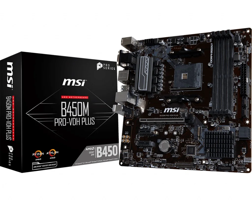 Оригинальная материнская плата новая MSI B450M PRO-VDH PLUS DDR4 Socket AM4 64G USB2.0 USB3.1 HDMI VGA DVI настольная материнская плата