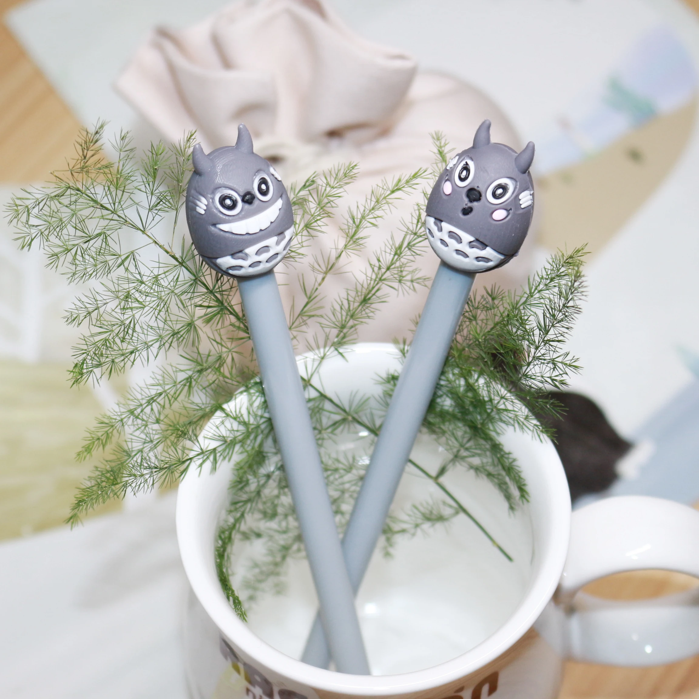 МИЛЫЙ Тоторо 0 5 мм черные чернила гелевая ручка школьные или офисные