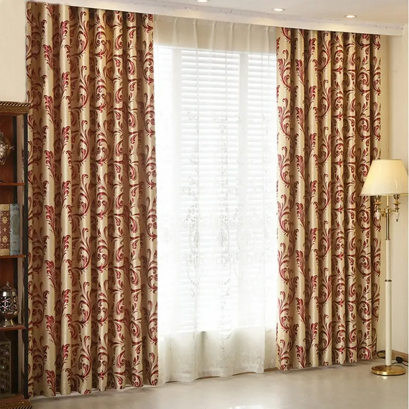 Жаккардовые занавески новейшего дизайна 2019 затемняющие тюлевые для гостиной
