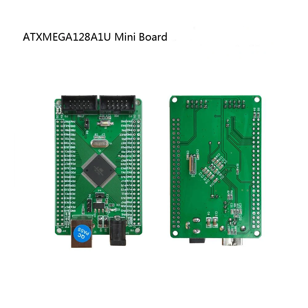 ATMEL ATxmega128A1U мини плата 12 бит ADC DAC 8UART USB устройство JTAG PDI загрузчик предварительно