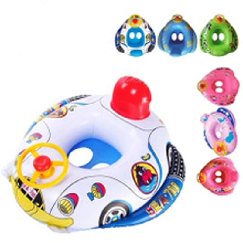 

Children's swim ring baby inflatable swimming ring floating aid lifebuoy floating child police car toy seat ship aircraft seat