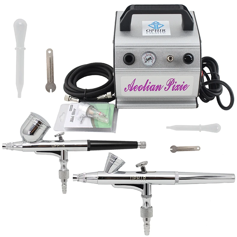 2 шт. Гравитационный Аэрограф Двойного действия 110 В 220 В|airbrush kit|airbrush paint kitdual action |