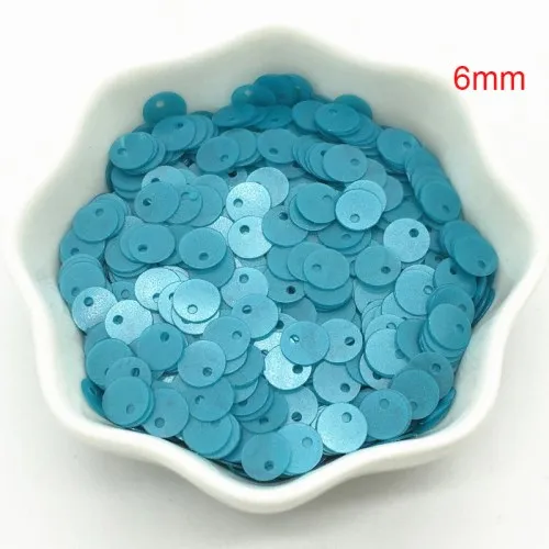 6mm Matte blue Матовые блестки 10 мм круглые свободные ПВХ блестки пайетки для шитья одежды Свадебные поделки для женщин DIY аксессуары для одежды 500 шт 20 г - Цвет: 6mm Matte blue