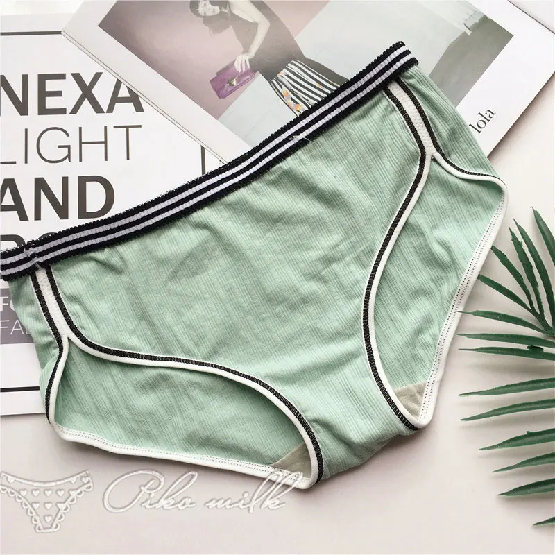 green SP& CITY Ins, стильное Спортивное Мягкое хлопковое бесшовное нижнее белье для женщин, милые однотонные дышащие трусы для девушек, сексуальные трусы, женское нижнее белье - Цвет: green