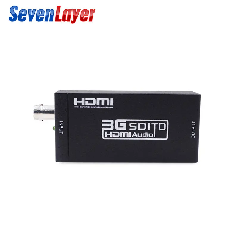 Видео конвертер HDMI To SDI BNC SDI/HD SDI/3G 1080P Мультимедийный HD Портативный мини Размеры