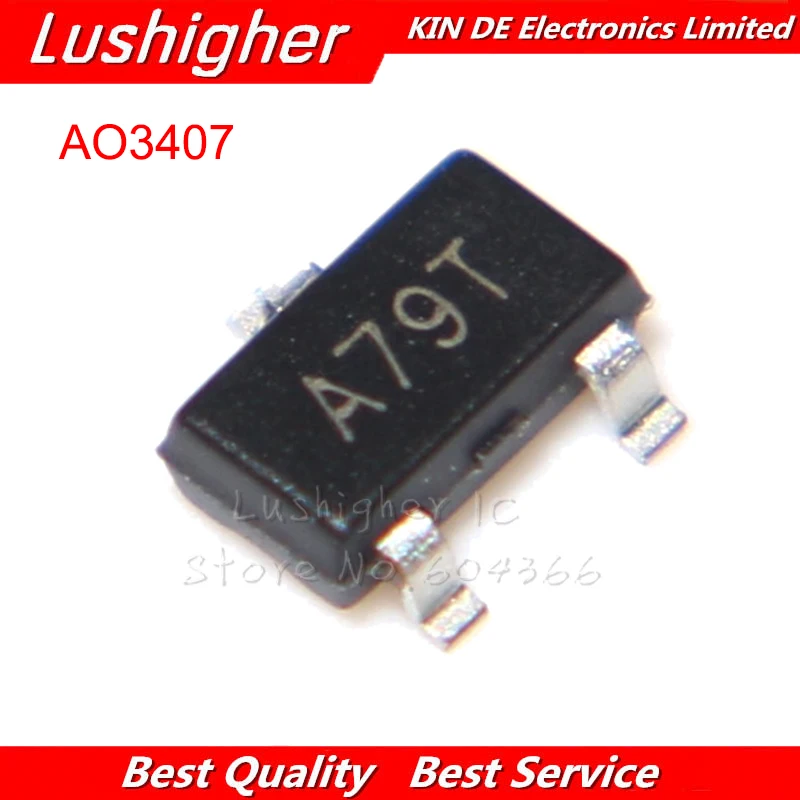 50 шт. AO3407A A03407A SOT 23 маркировка: A79T AO3407 A03407 SOT23 P Channel MOSFET|mark 7|mark 5 |