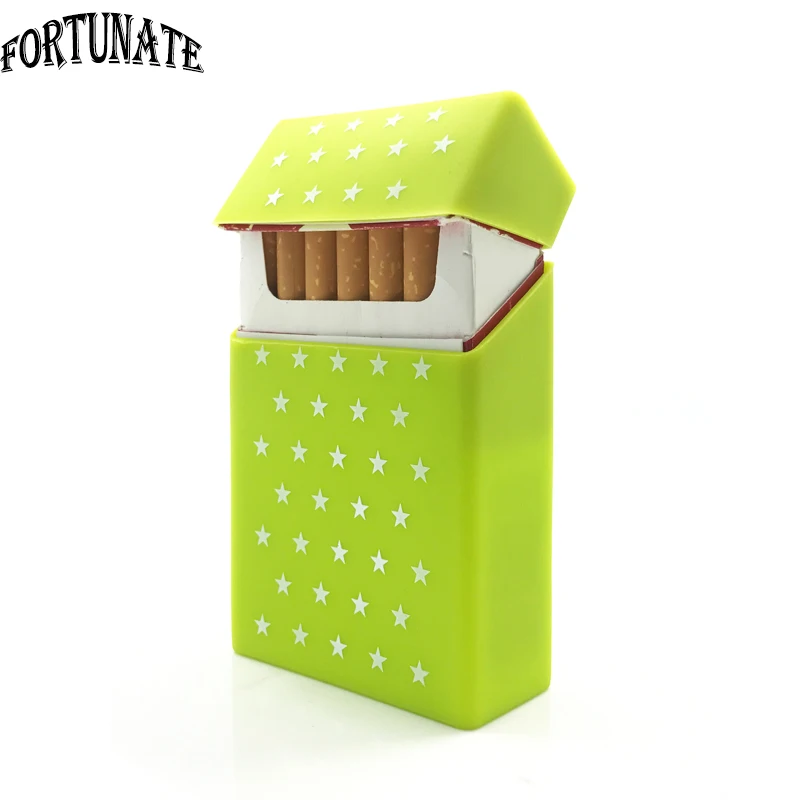 Вмещает 20 сигарет силиконовый чехол для с фиолетовыми звездами Модный