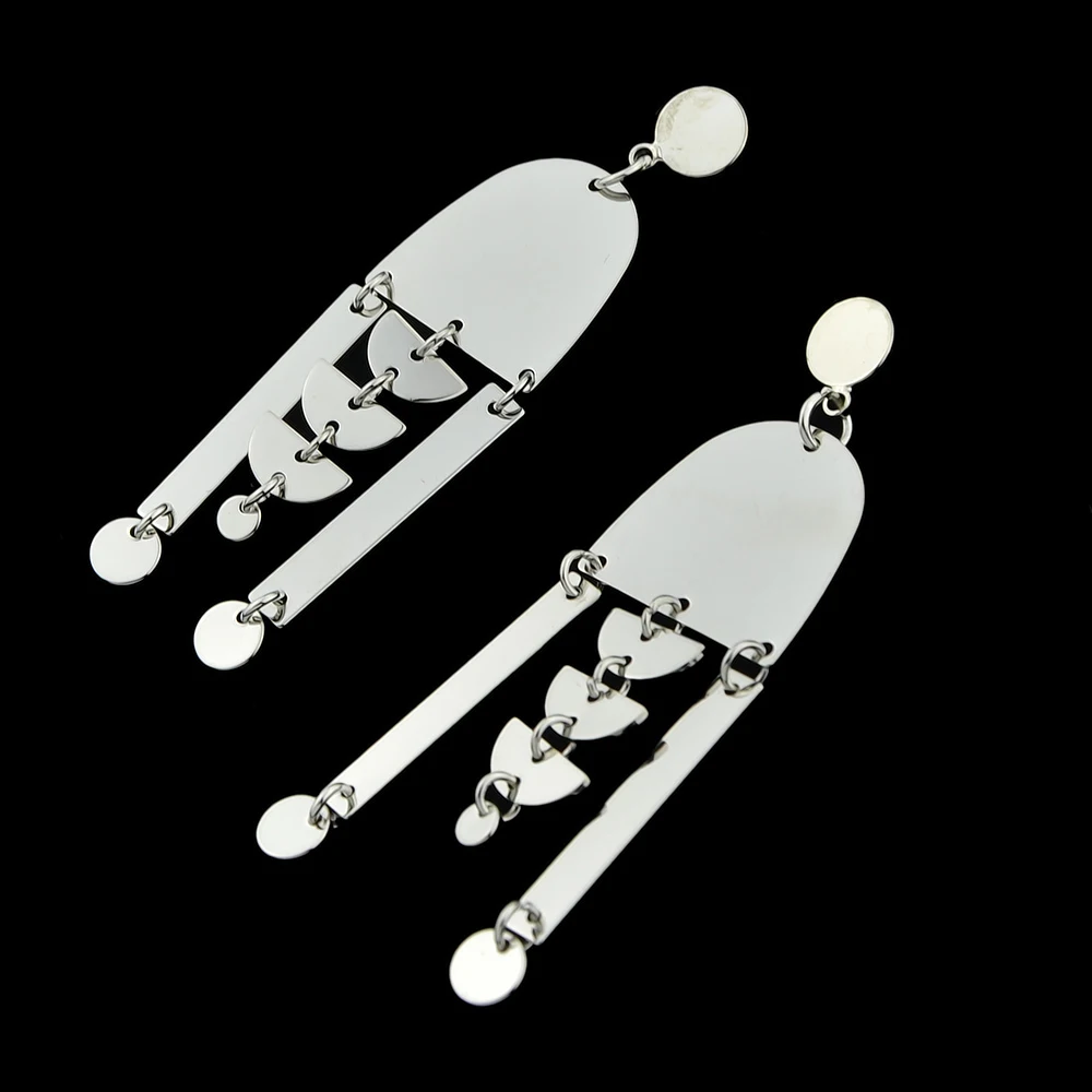 Joywish панк рок Стиль большой Серьги Jewelry цвета: золотистый серебристый Цвет с